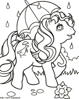 Een kleurplaat van  my little pony